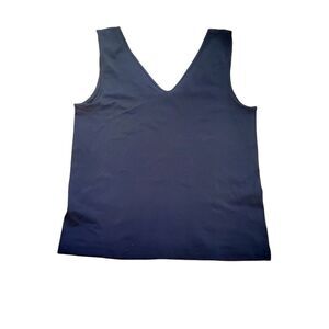 Elie Tahari V Neck Black Tank Top